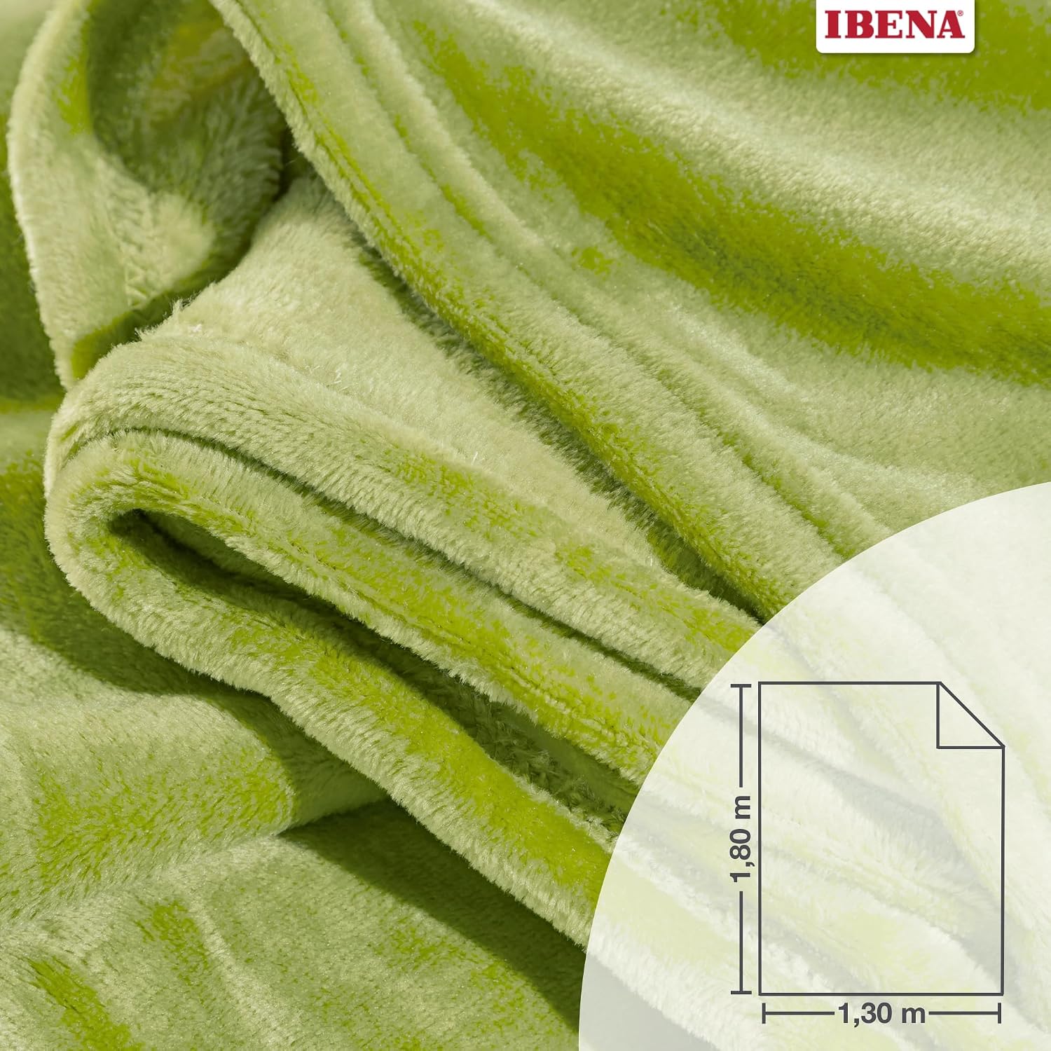 Ibena Kuscheldecke Olbia 130x180 cm beige Fleecedecke 180cm-200cm