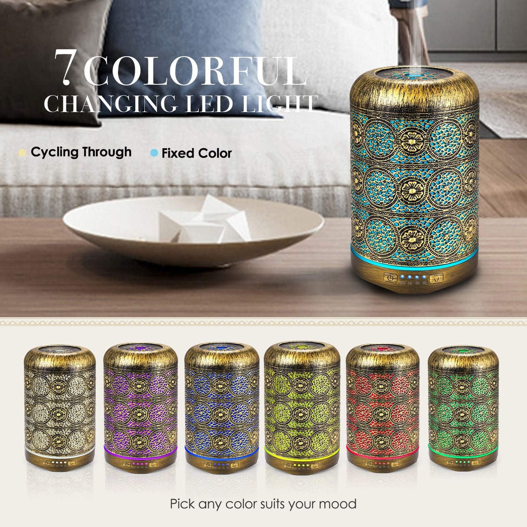 SALKING Aroma Diffuser Metall Duftdiffusor LED Gold