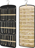 Schmuck-Organizer zum Aufhaengen mit Haken und Taschen, doppelseitig