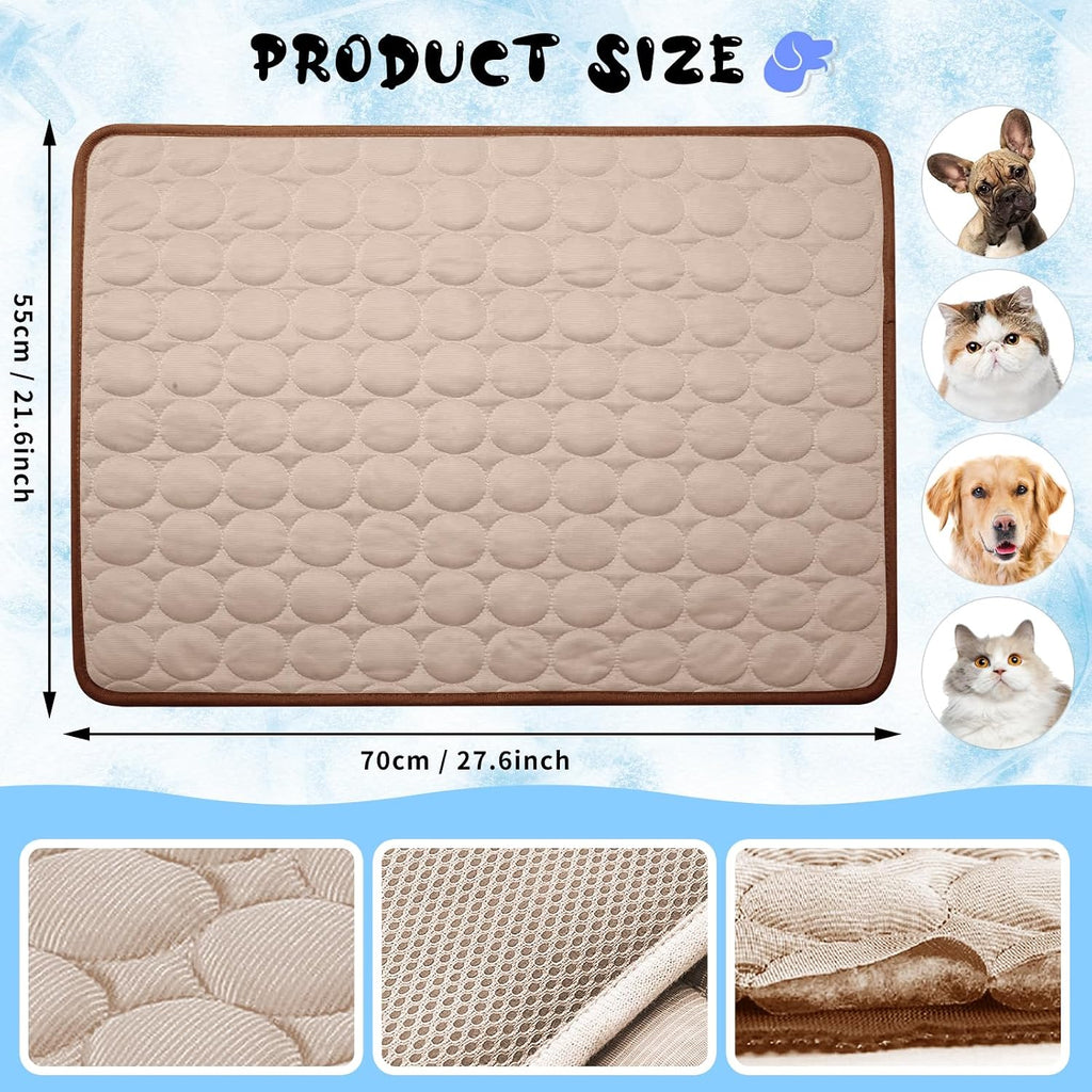 Kuehlmatte Hunde 70×55 cm blau - kuehlende Hundedecke abwischbar robust