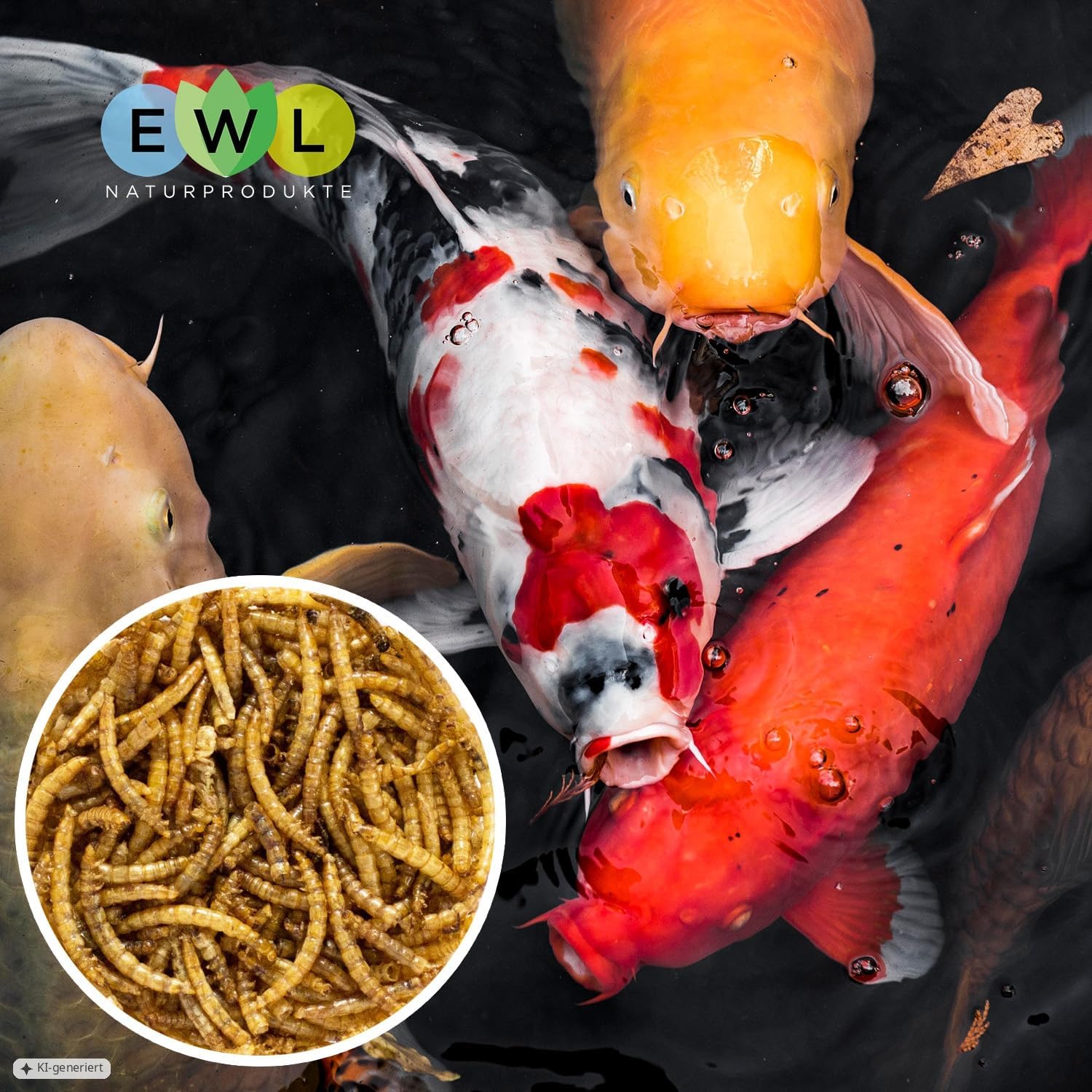 EWL Wasserfloehe getrocknet Daphnia Fischfutter, verschiedene
