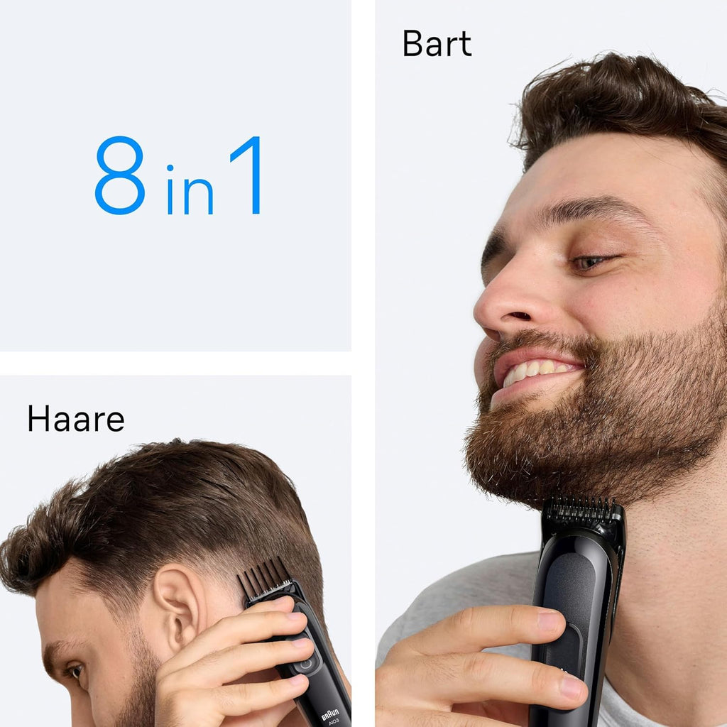 Braun Series 3 Multigroom 8in1 Bart- und Haarschneider Akku 50 Min
