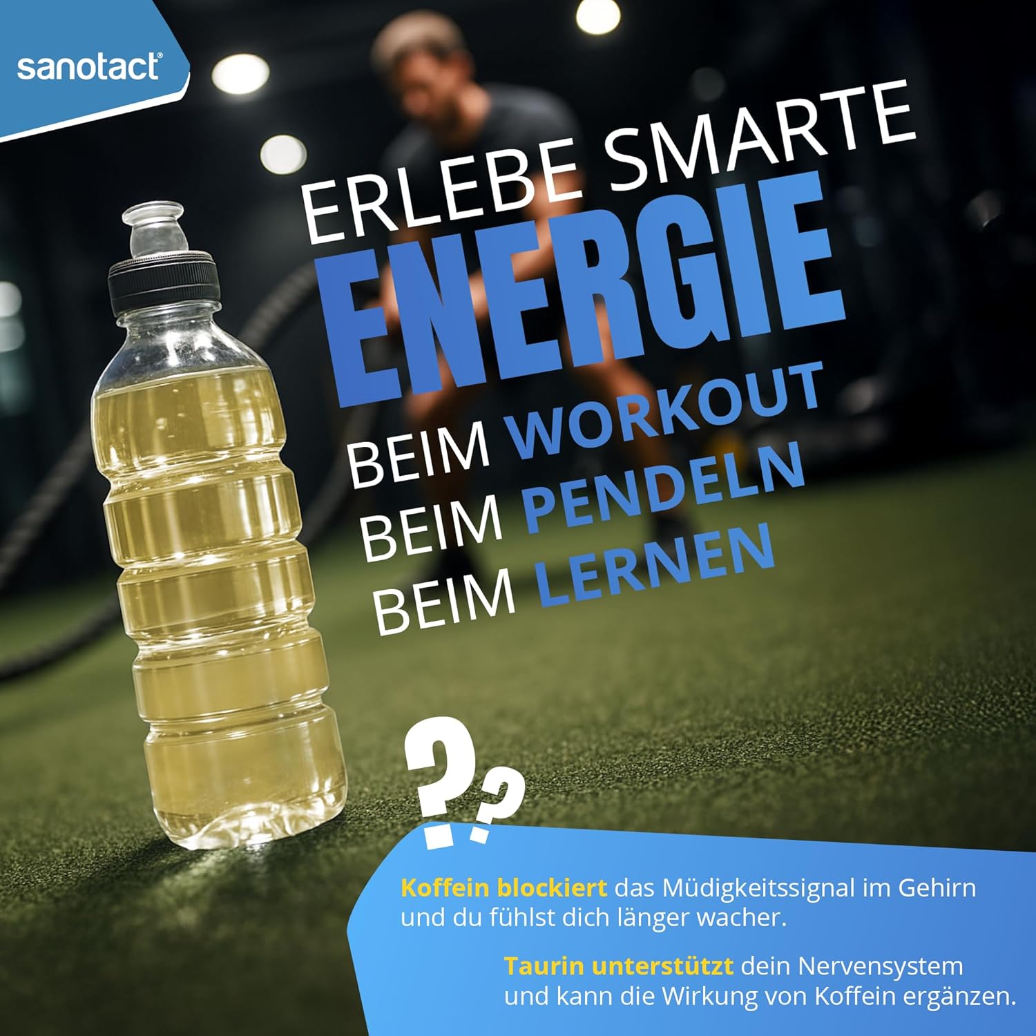 sanotact Brausetabletten Energy Drink - Taurin Koffein B‑Vitamine zuckerf