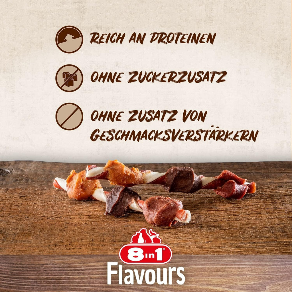 8in1 Hunde Kaustangen Triple Flavour Beutel 3er Pack