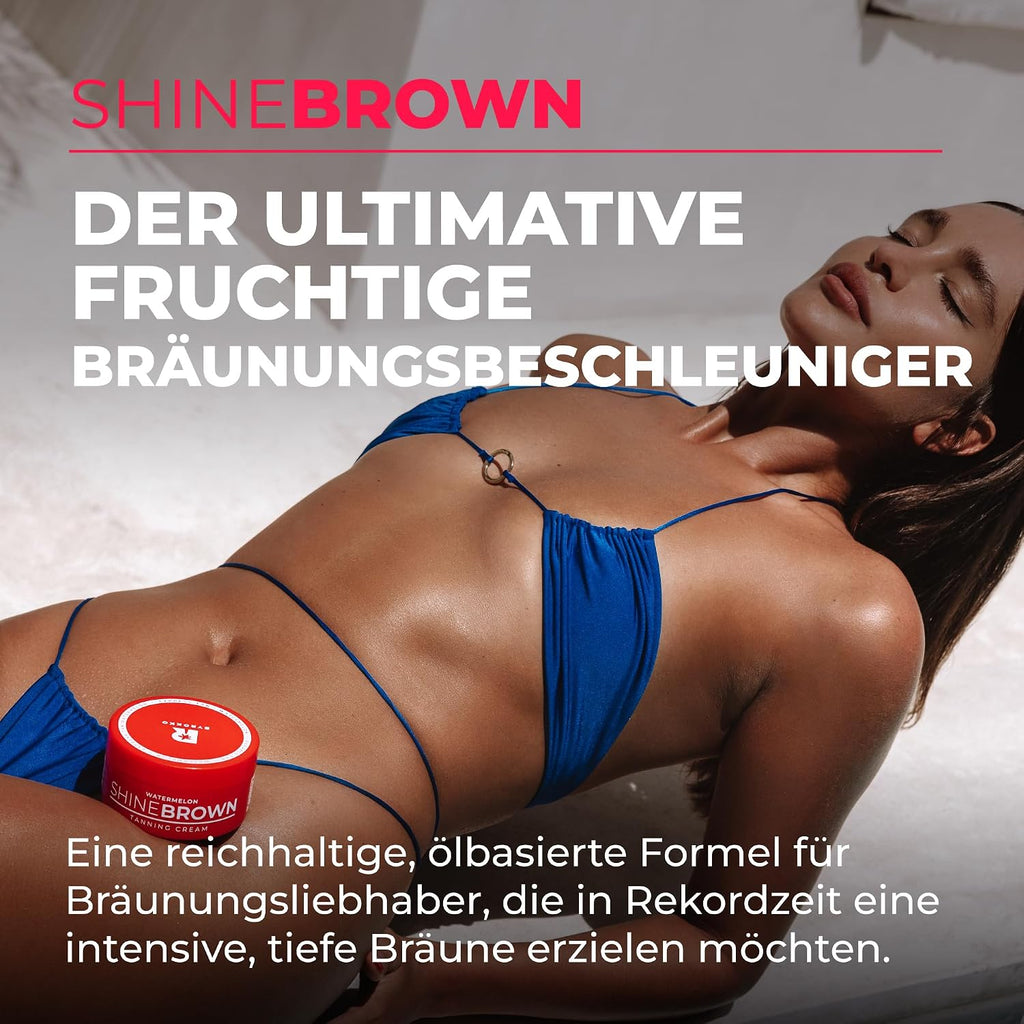 BYROKKO Shine Brown 200 ml Braeunungsbeschleuniger Creme fuer Sonne und Solarium