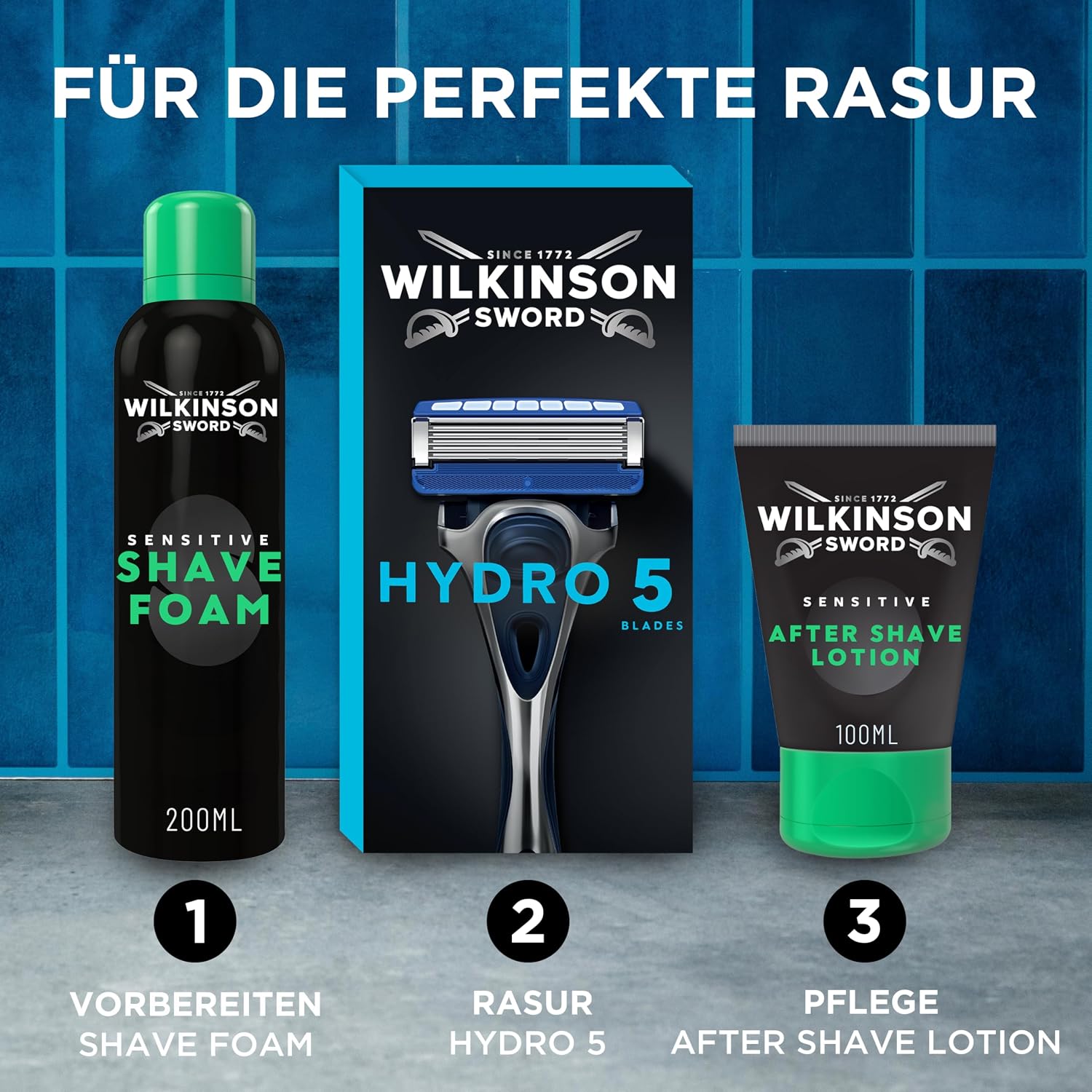 Wilkinson Hydro 5 Rasierer Set mit Griff und 13 Klingen