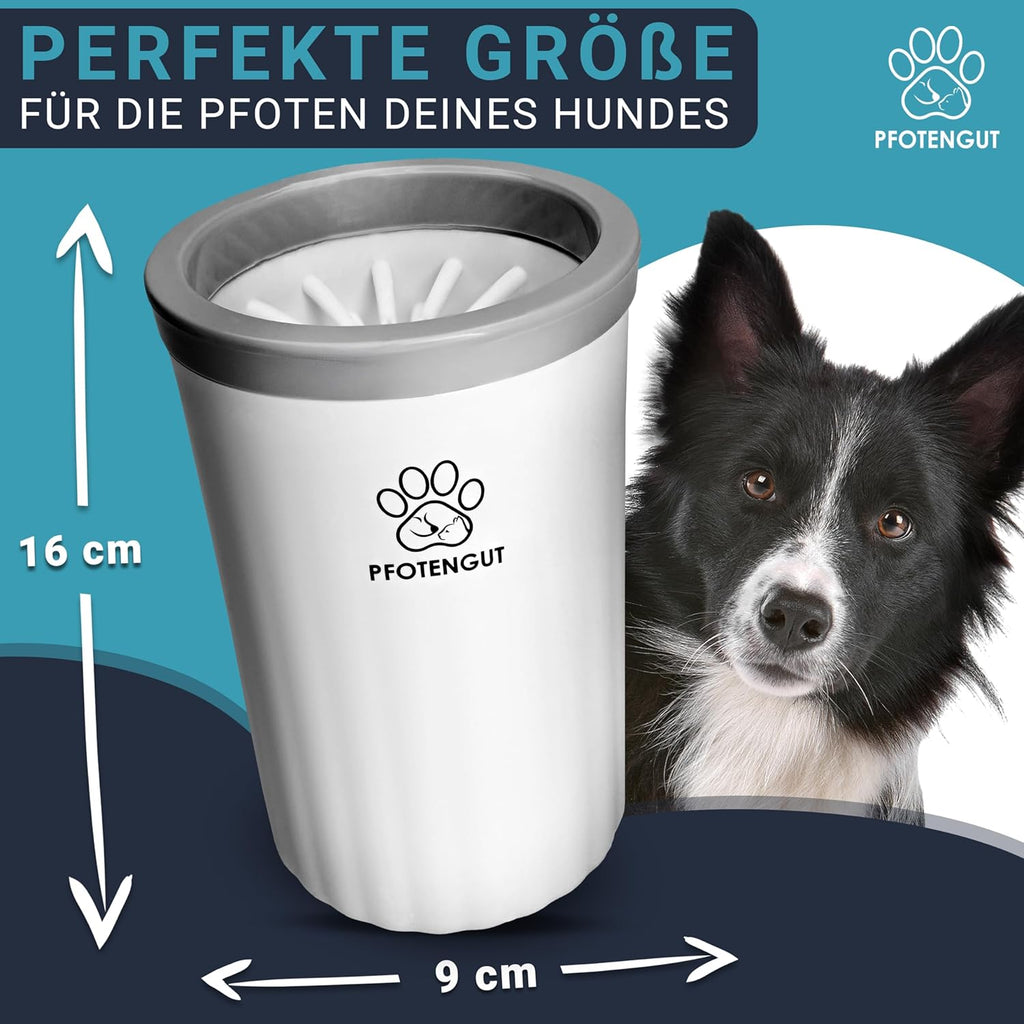 Pfotenreiniger Hunde Groesse S-L mit saugstarkem Mikrofaser-Handtuch S-L