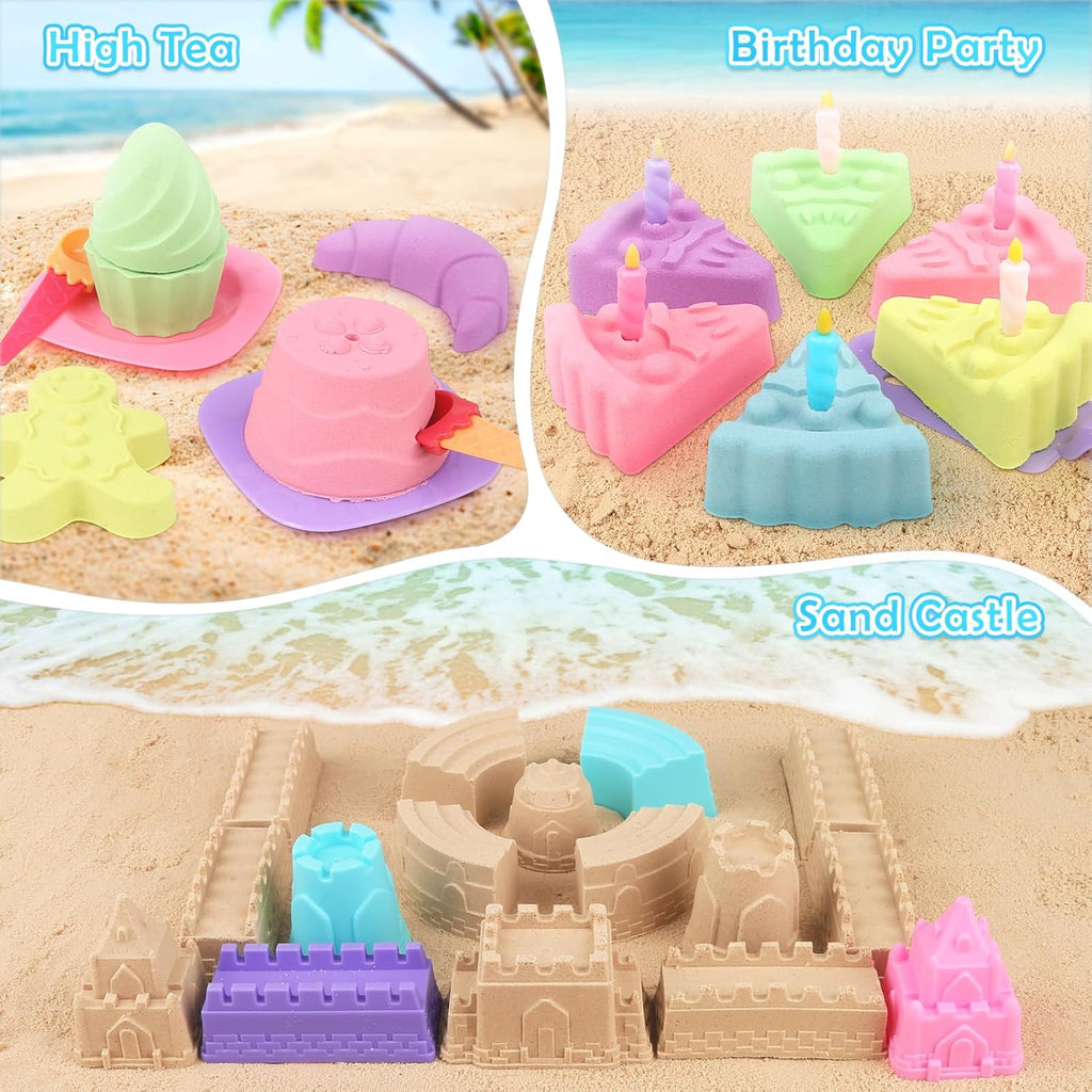 Sandspielzeug 49-teiliges Set mit Eimer Schaufel Foermchen Kinder Strandspielzeug