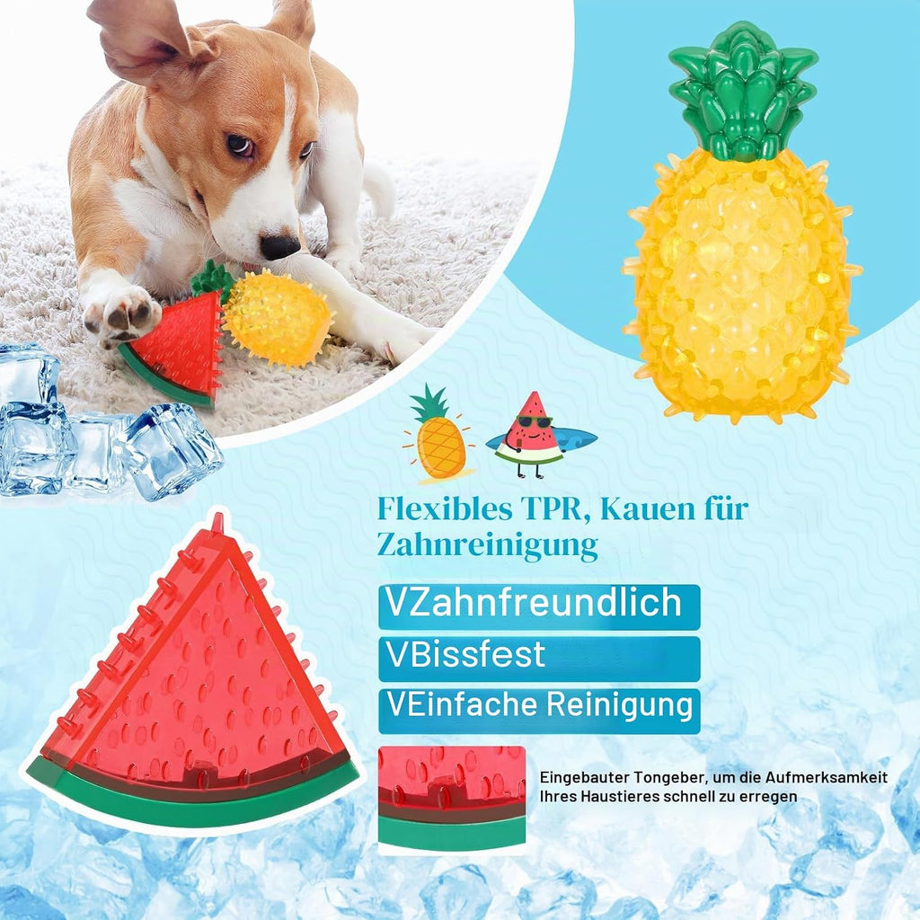 Pawaboo Hundespielzeug 2er Set Kauspielzeug Sommer Kuehlspielzeug Wassermelone An