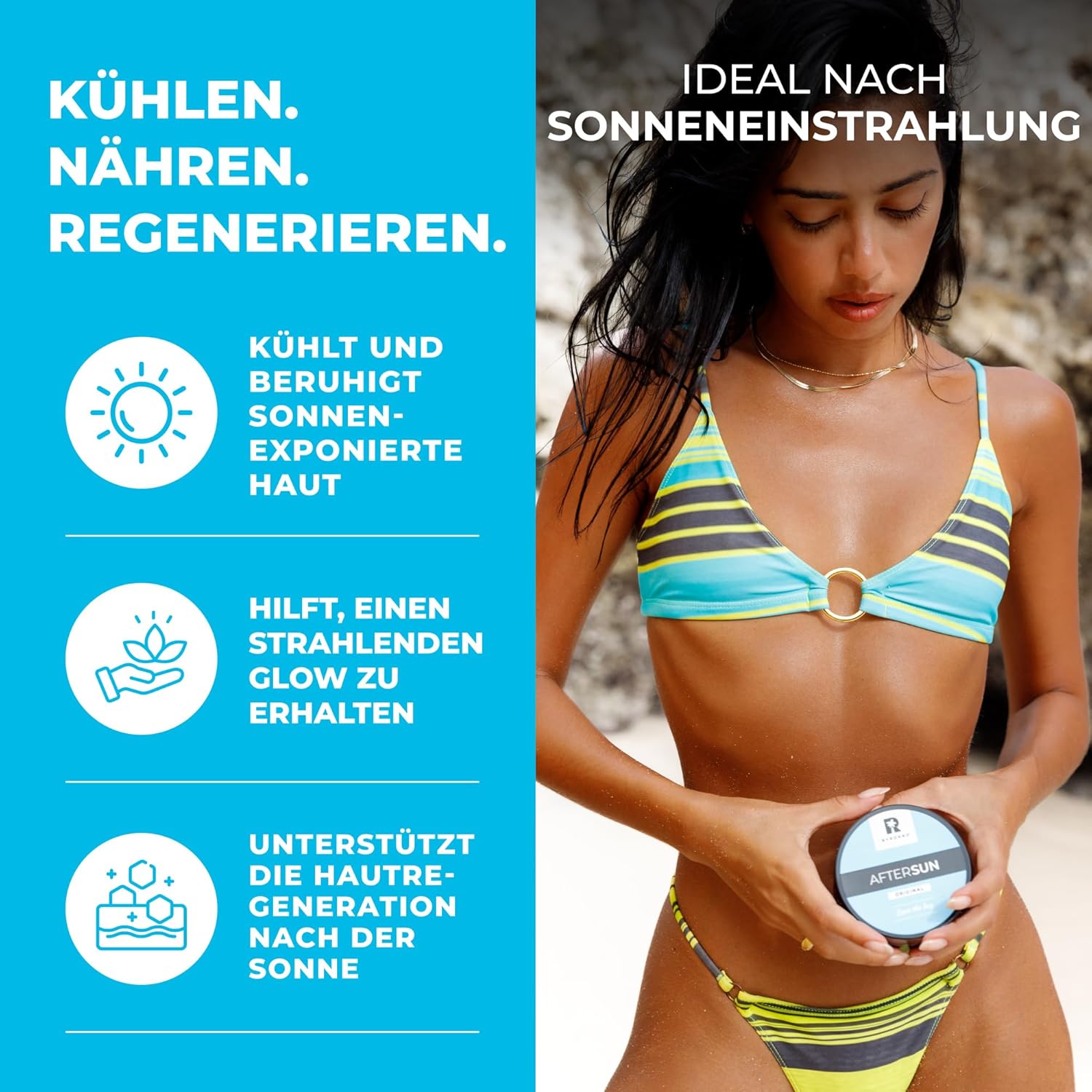 BYROKKO After Sun Creme 195 ml mit Menthol Mangobutter Vitamin E vegan