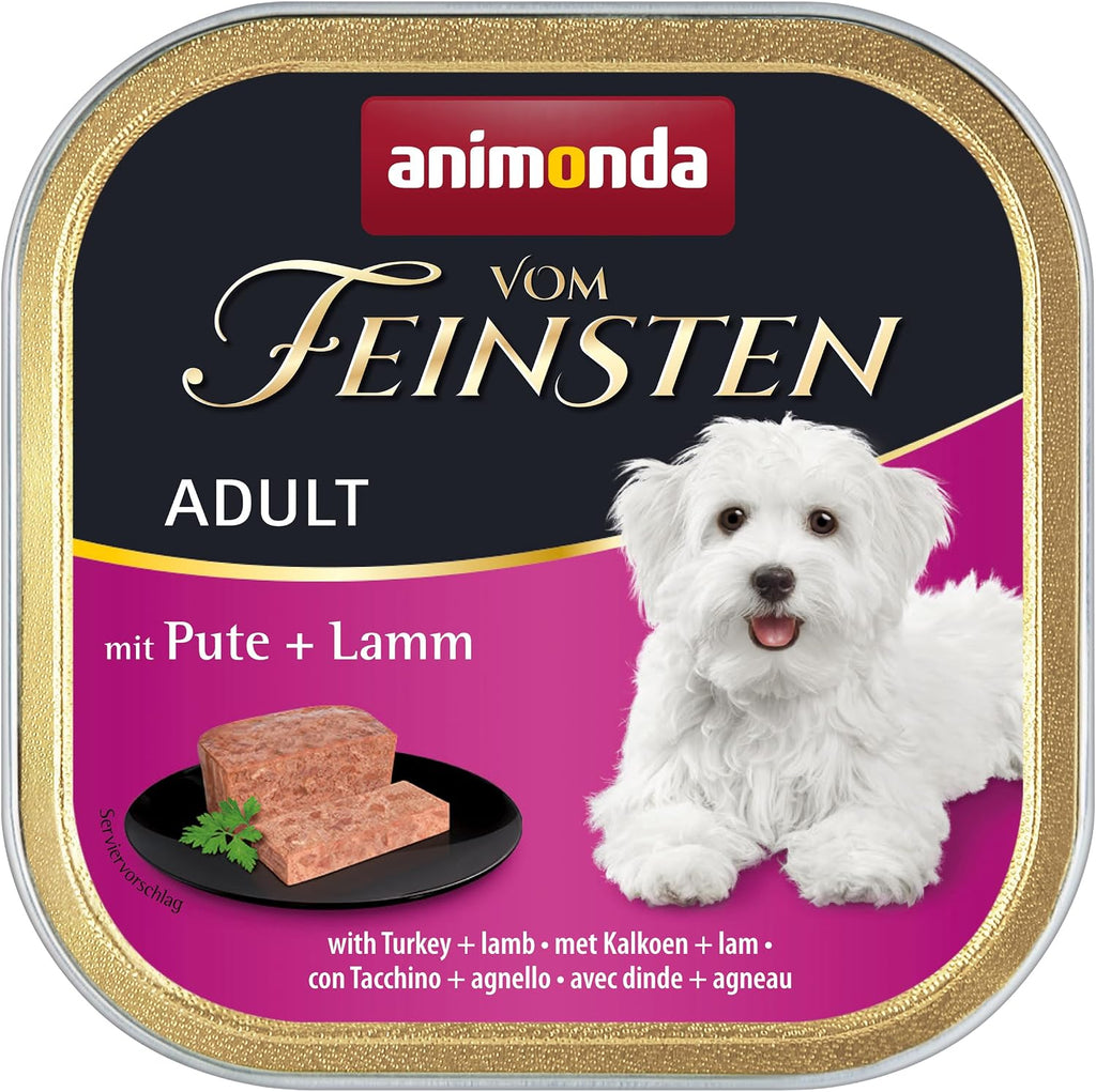 animonda vom Feinsten Nassfutter Hundefutter 22x150g Pute & Lamm getreidefrei