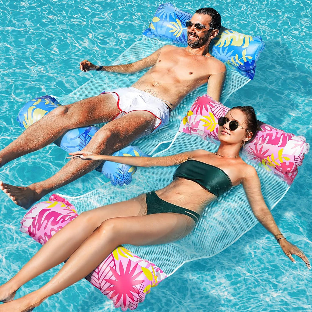 Elidepe XL Pool Luftmatratze 2er Set Wassersessel Wasserhaengematte 4-in-1
