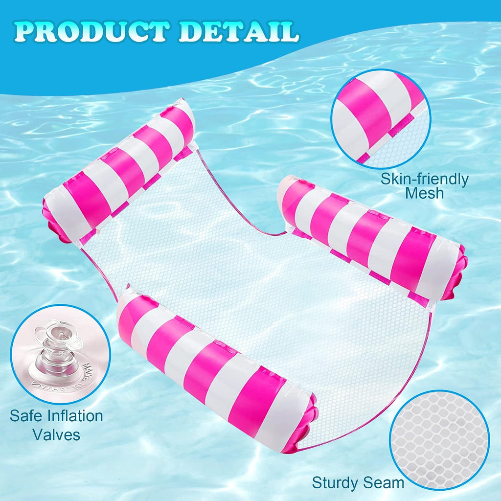 CZMAO Aufblasbare Wasserhaengematte 2er Set mit Pumpe Poolhaengematte