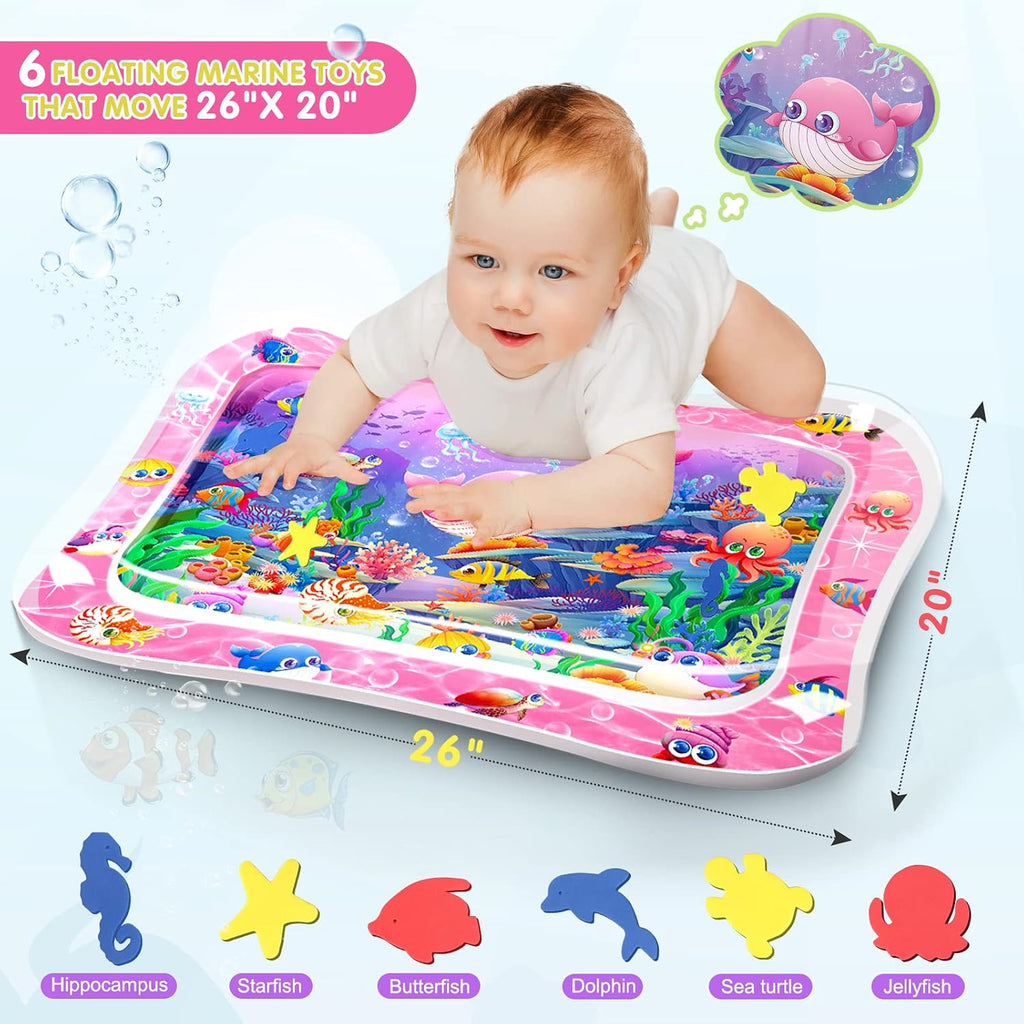 Infinno Baby Wasserspielmatte Ozean Motiv fuer 3-9 Monate blau