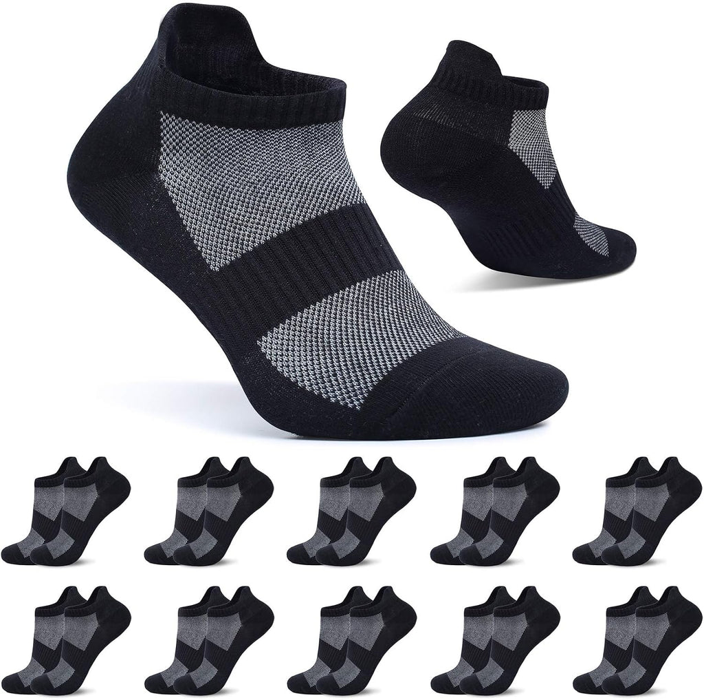 FALARY 10 Paar Sneaker Socken Baumwolle Herren Damen Kurz Sportsocken