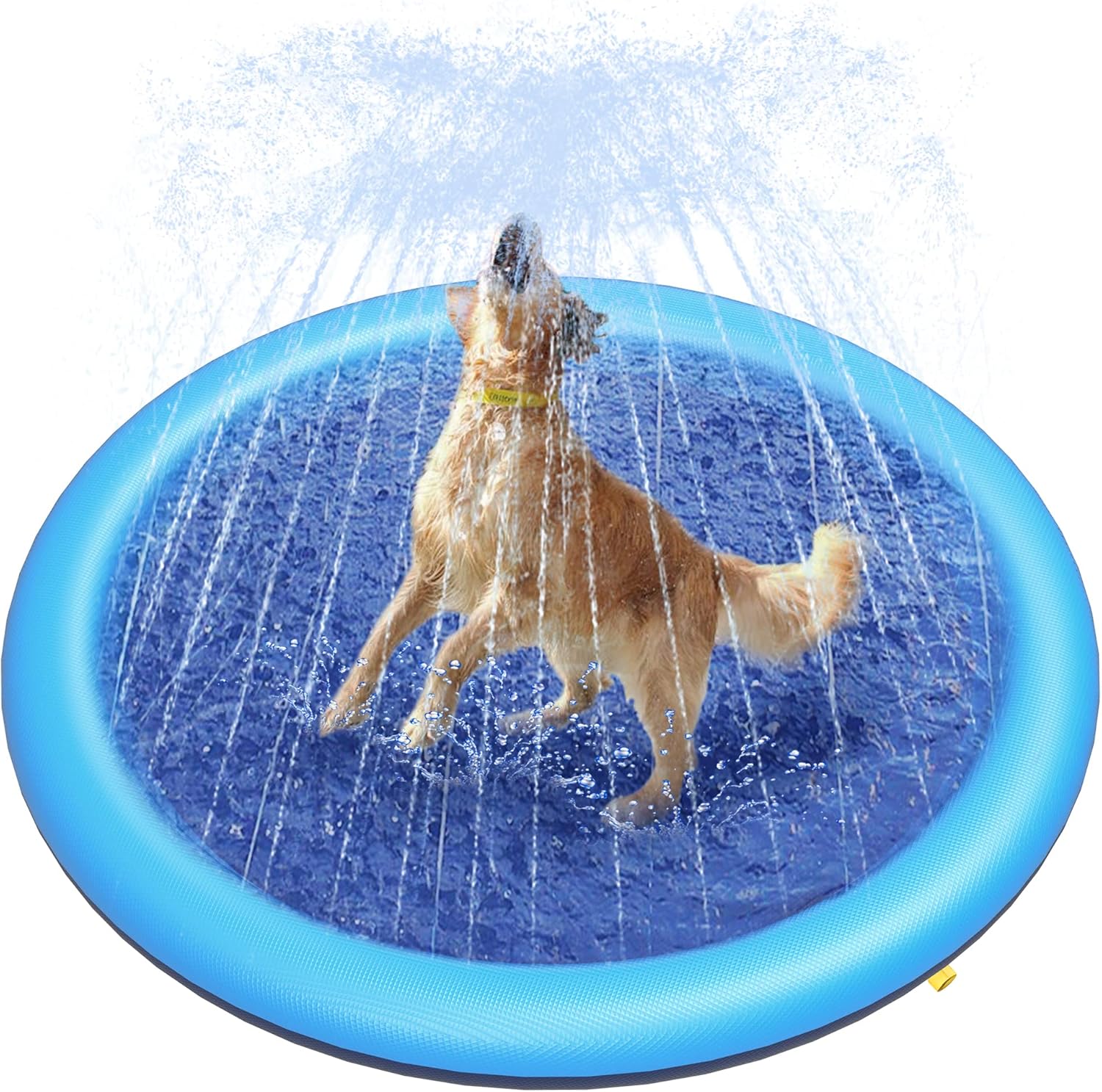 Peteast faltbarer Hundepool 51inch-87inch rutschfest 0,58 mm