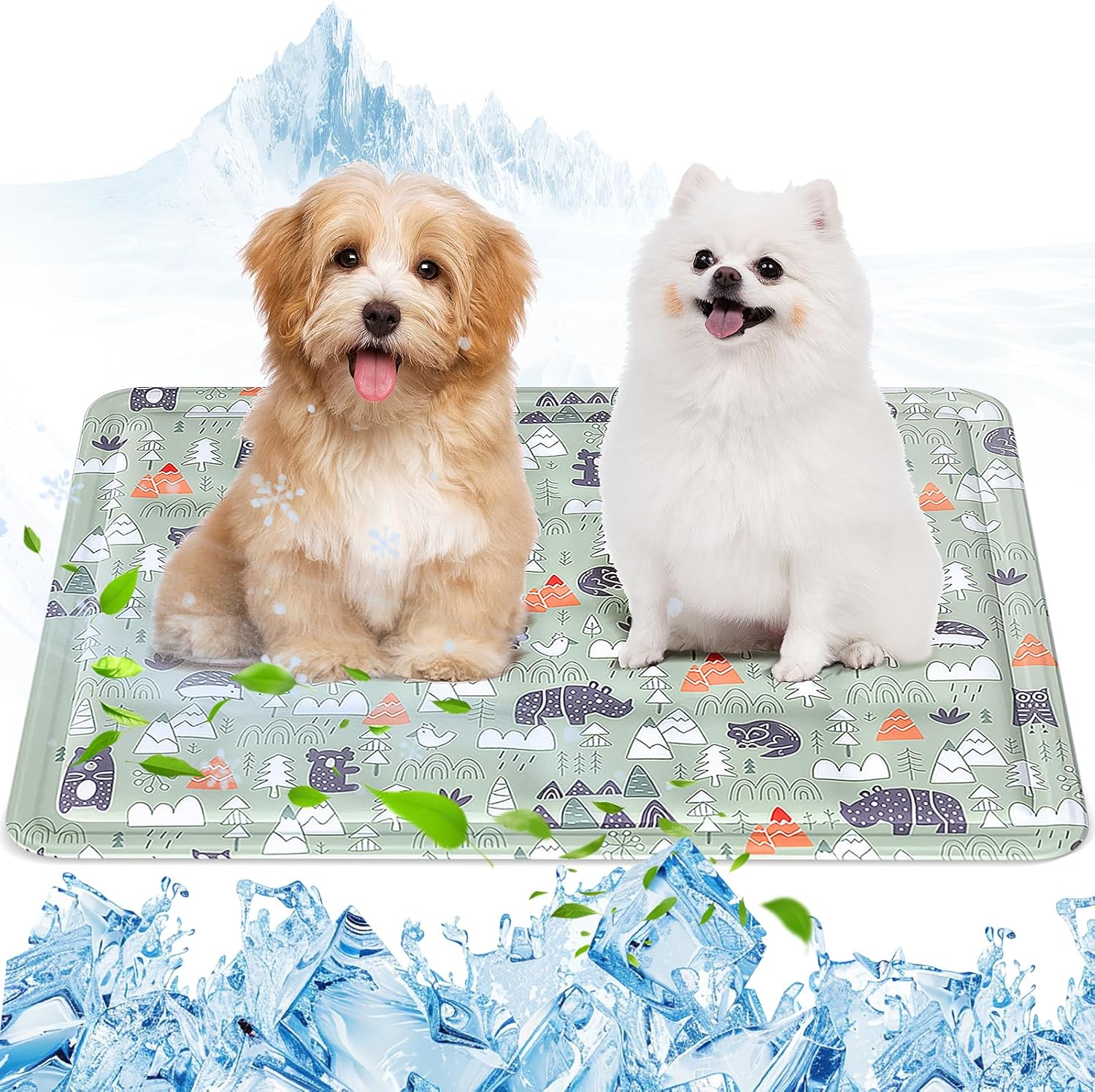 Ninonly Kuehlmatte 50x65 cm fuer Hunde und Katzen selbstkuehlend wasserdicht