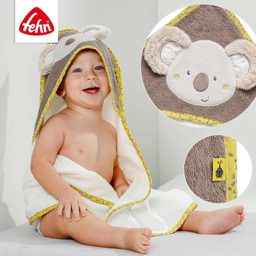 Kapuzenhandtuch Baby Lama 90x90 cm Kuscheliges Badetuch fuer Neugeborene