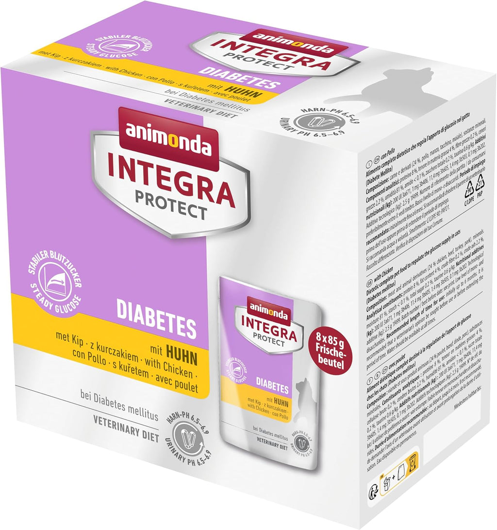 animonda INTEGRA PROTECT Katzenfutter nass Diabetes Huhn 8x85g Diaet