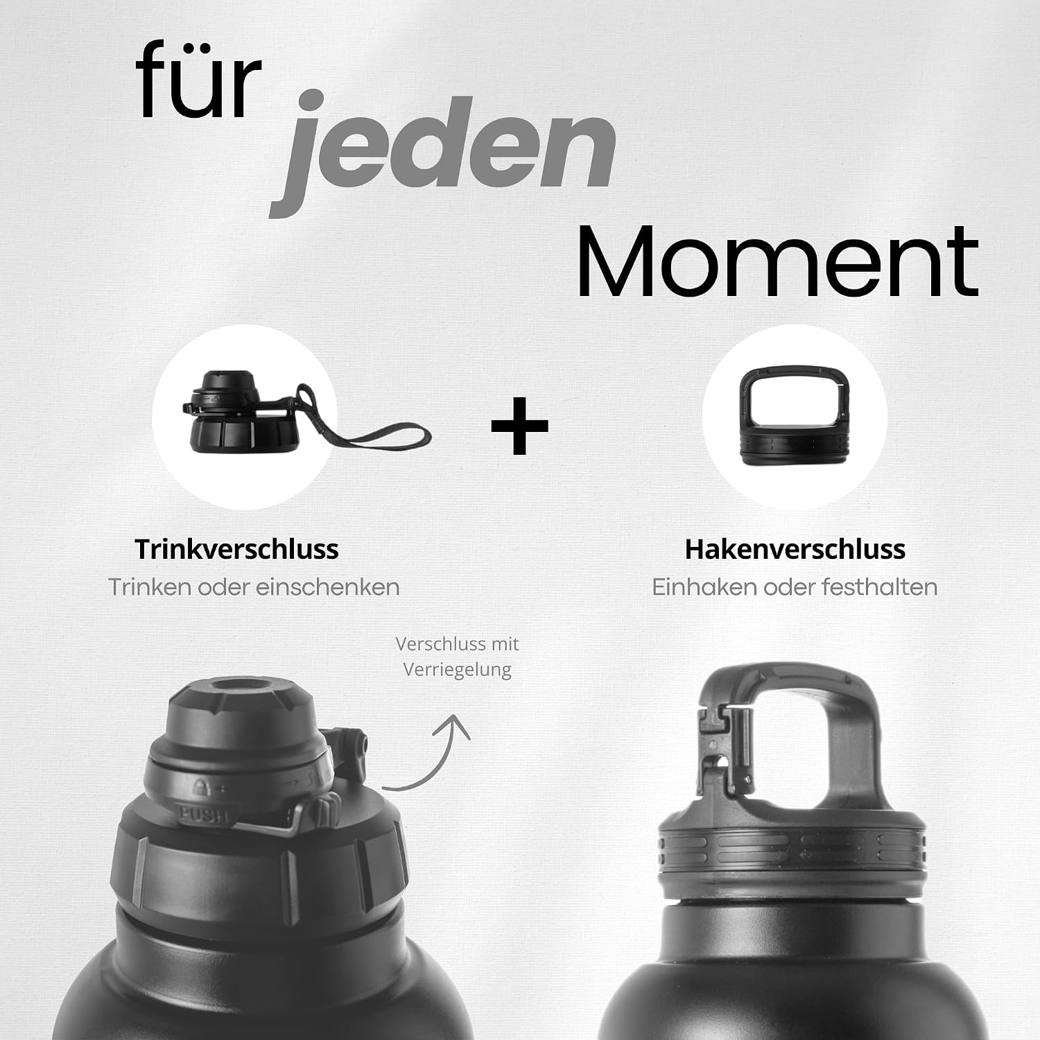 4-in-1 Hundetrinkflasche 950 ml Edelstahl Isoliert mit Napf BPA-frei