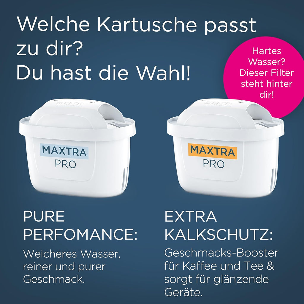 BRITA Marella 2,4 L Wasserfilterkanne Blau mit 3 MAXTRA PRO Filtern