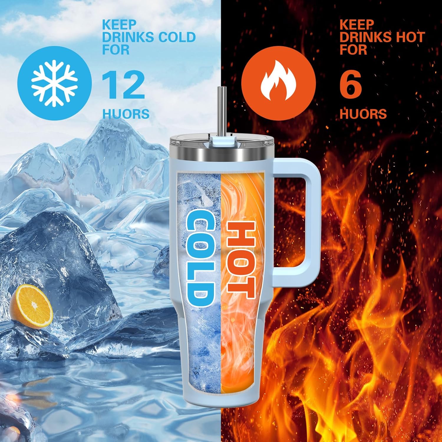 WATERSY Thermobecher 40oz Edelstahl doppelwandig Vakuum