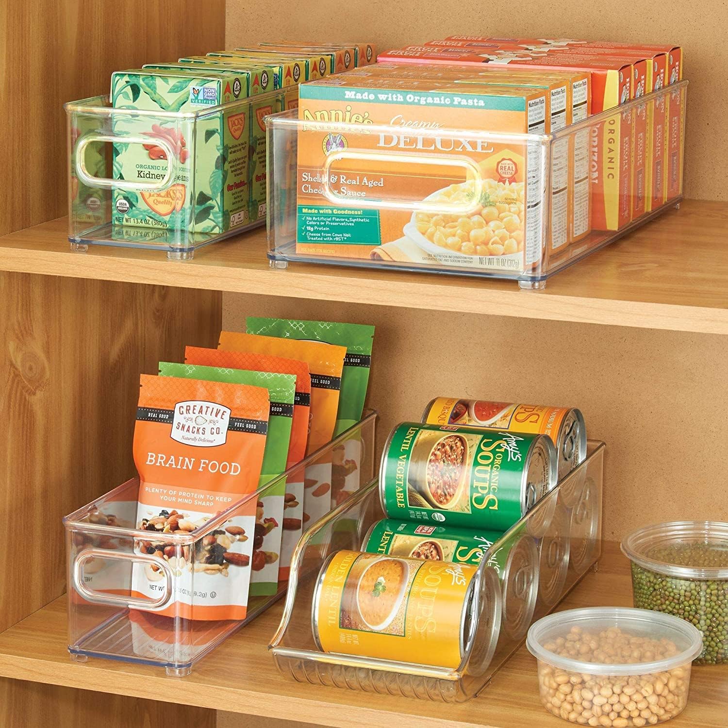 Kuehlschrank Organizer 2er Set Vorratsbox mit Griff Fridge Organizer