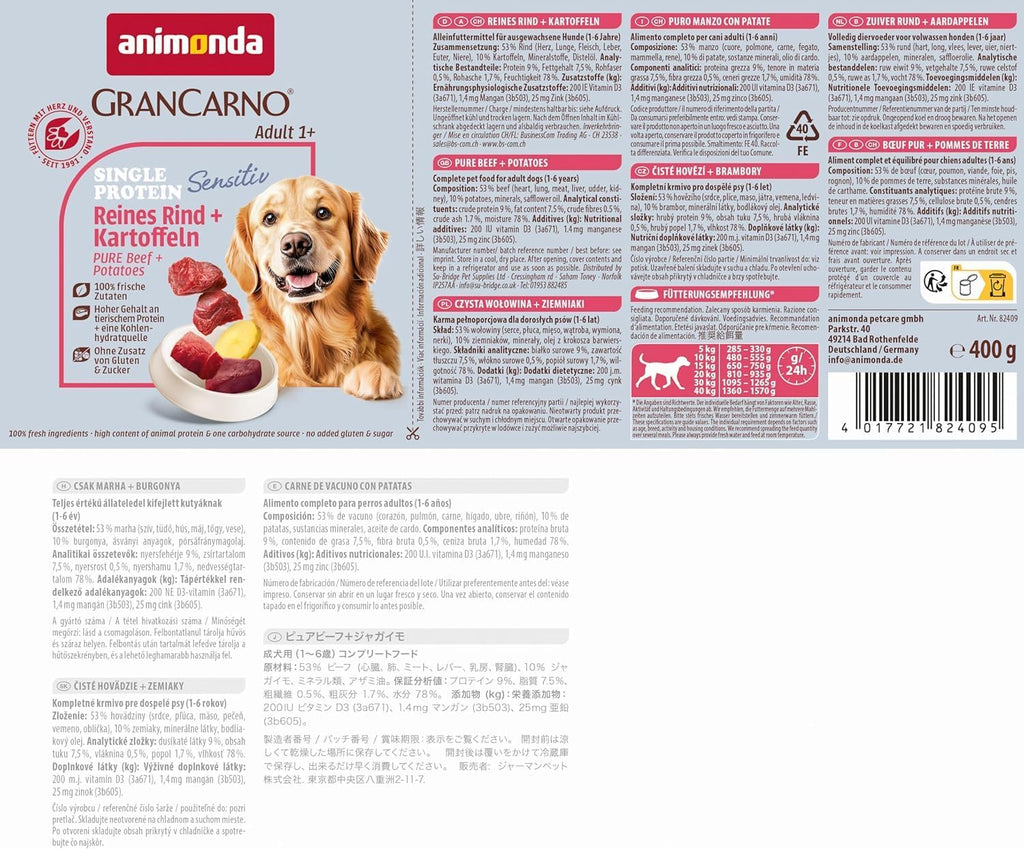 Hundenassfutter animonda GranCarno Superfoods 400- verschiedene Sorten