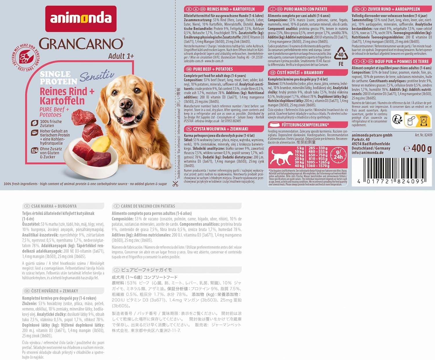 Hundenassfutter animonda GranCarno Superfoods 400- verschiedene Sorten