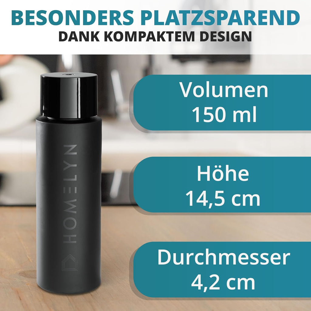 Spuelbecken Organizer Set Edelstahl mit Buerste und Schwammablage, schwarz