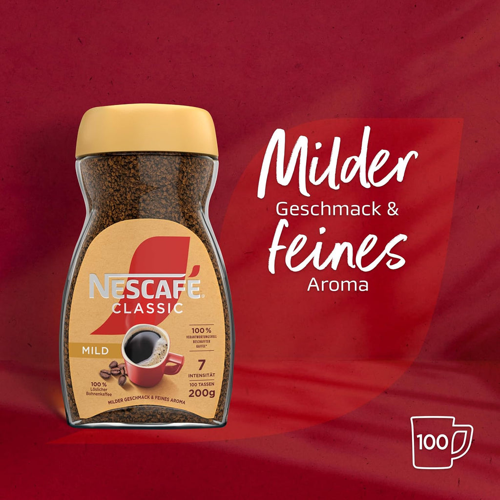 NESCAFÉ Classic Instant Kaffee kraeftiger Geschmack verschiedene Sorten
