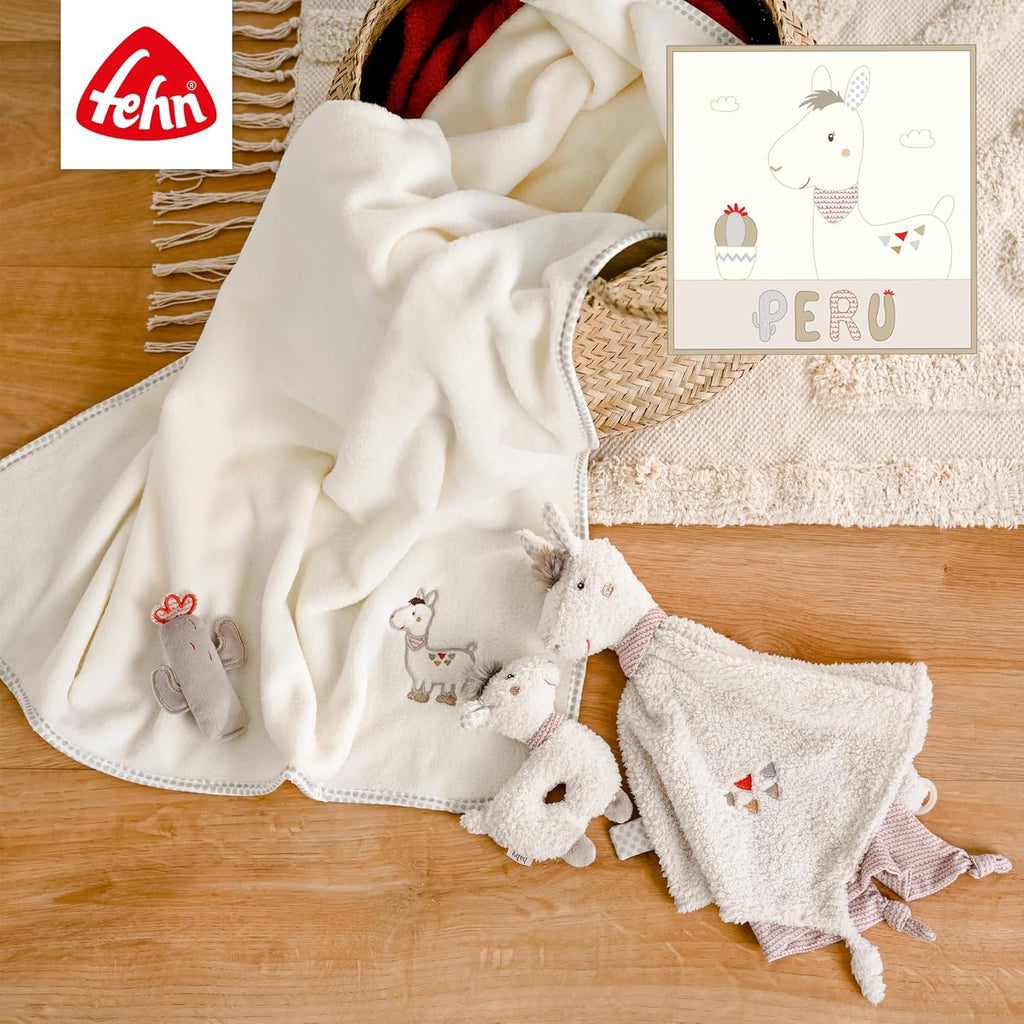 Kapuzenhandtuch Baby Lama 90x90 cm Kuscheliges Badetuch fuer Neugeborene