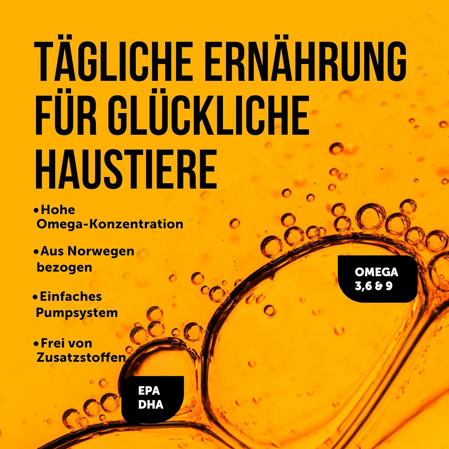 Lachsoel 1 L Norwegen fuer Hund und Katze Omega 3 6 9 Vitamin E Pumpe