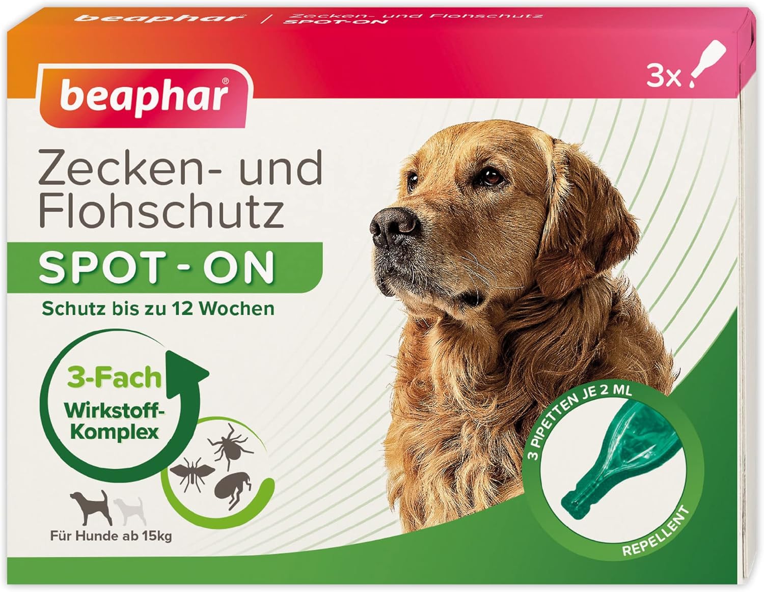beaphar Zecken- und Flohschutz Spot-ON 3 x fuer kleine Hunde bis