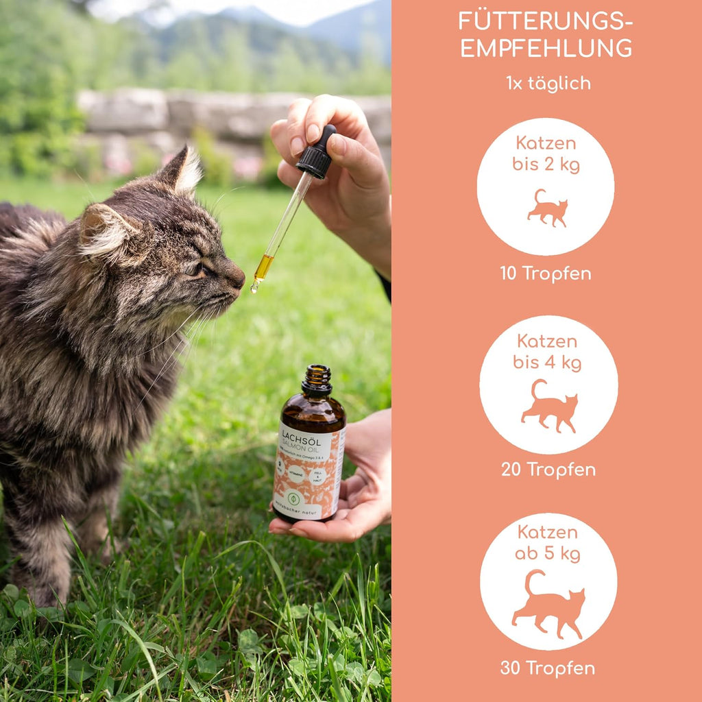 Lachsöl für Hunde Omega-3 Omega-6 Norwegisches Ergänzungsöl