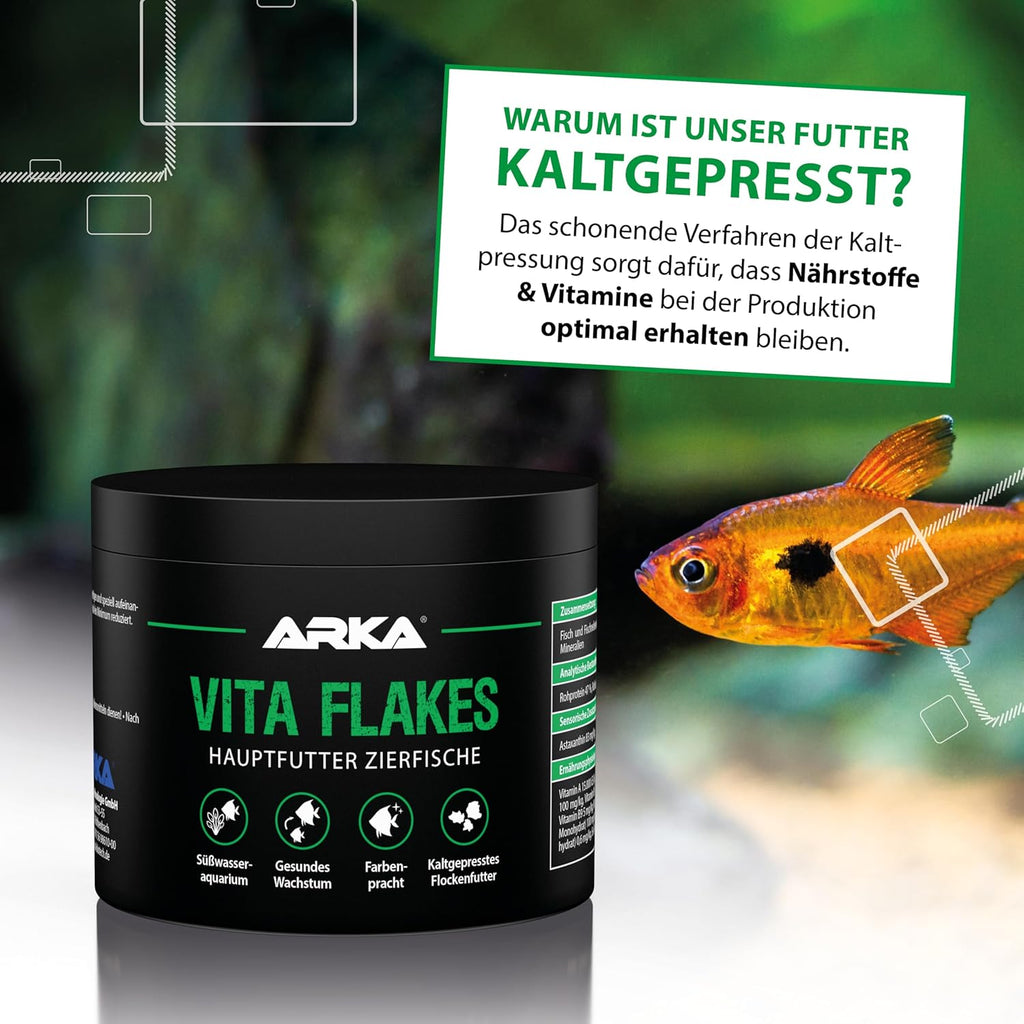 ARKA Vita Flakes Flockenfutter Zierfische kaltgepresst Farbenpracht