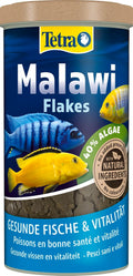 Tetra Malawi Flakes Fischfutter Flocken für pflanzenfressende Cichliden 1 L