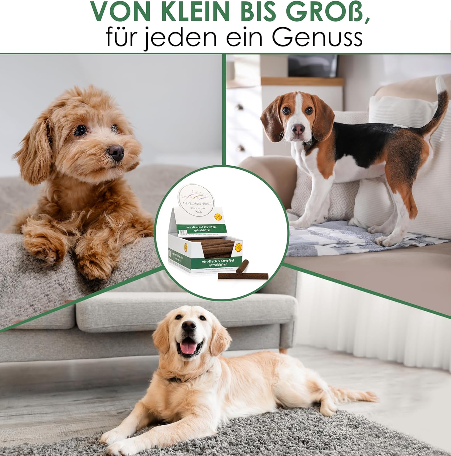 Dentalkaurolle Kaurollen XXL 50er Tray Kaustangen fuer Hunde verschiedene Sorten