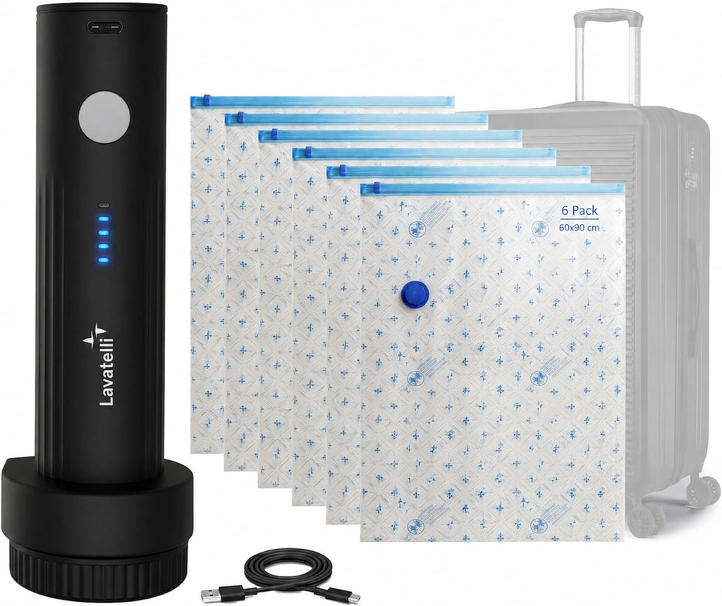Lavatelli VAC-U-PUMP elektrische Vakuumpumpe USB-C kompakt 45cm-90cm