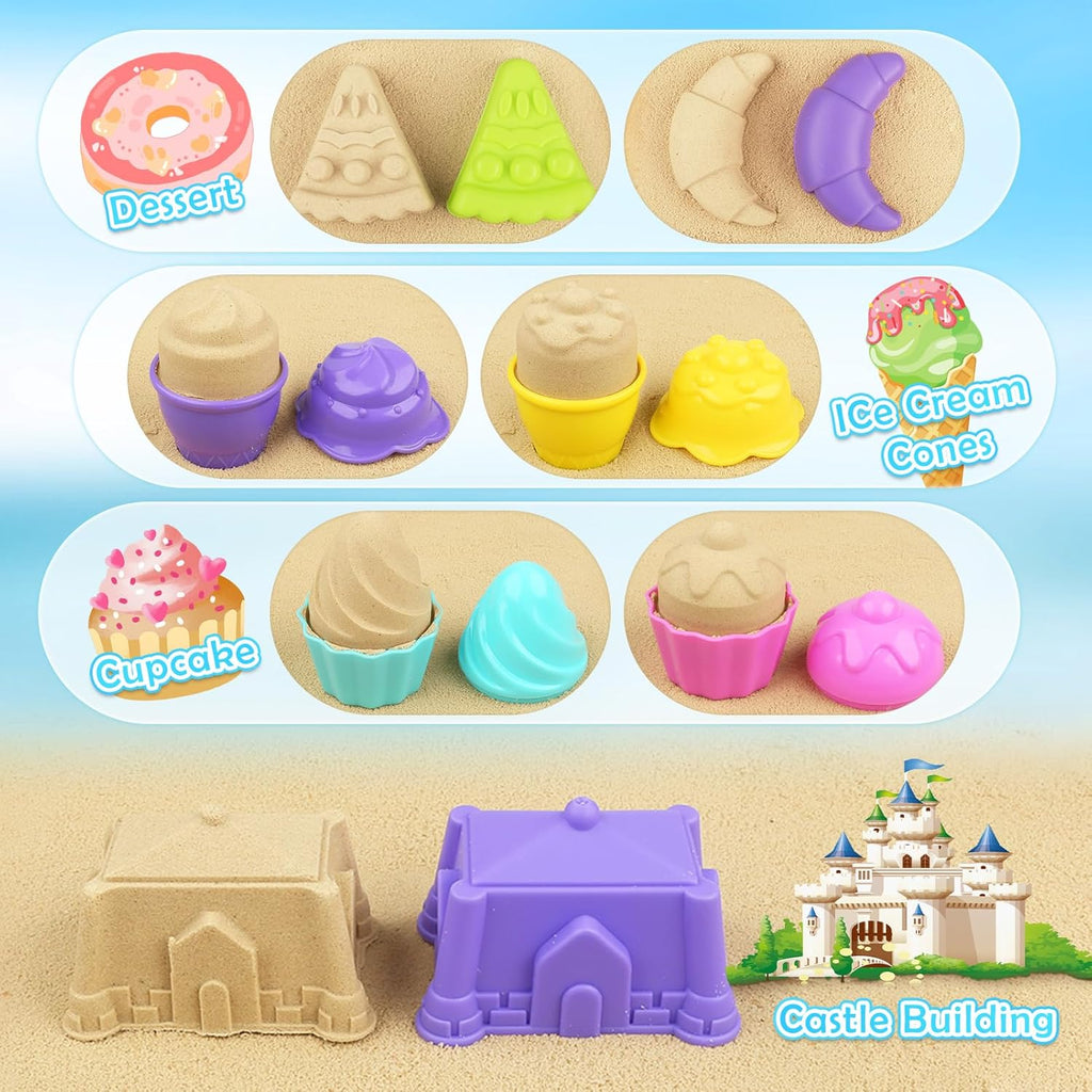 Sandspielzeug 49-teiliges Set mit Eimer Schaufel Foermchen Kinder Strandspielzeug