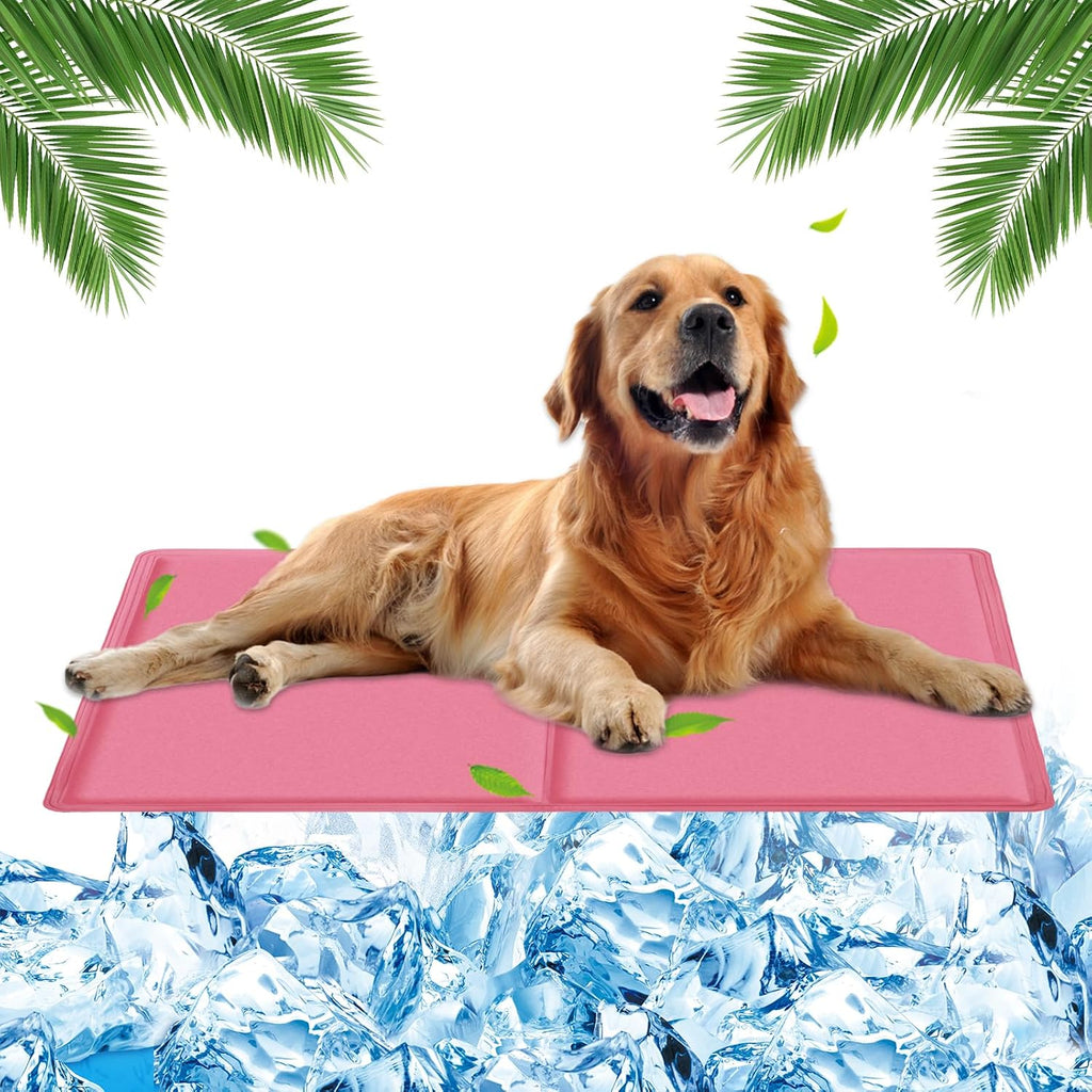Selbstkuehlende Hundematte 50x40 cm mit ungiftigem Gel, blau, Kuehlkissen