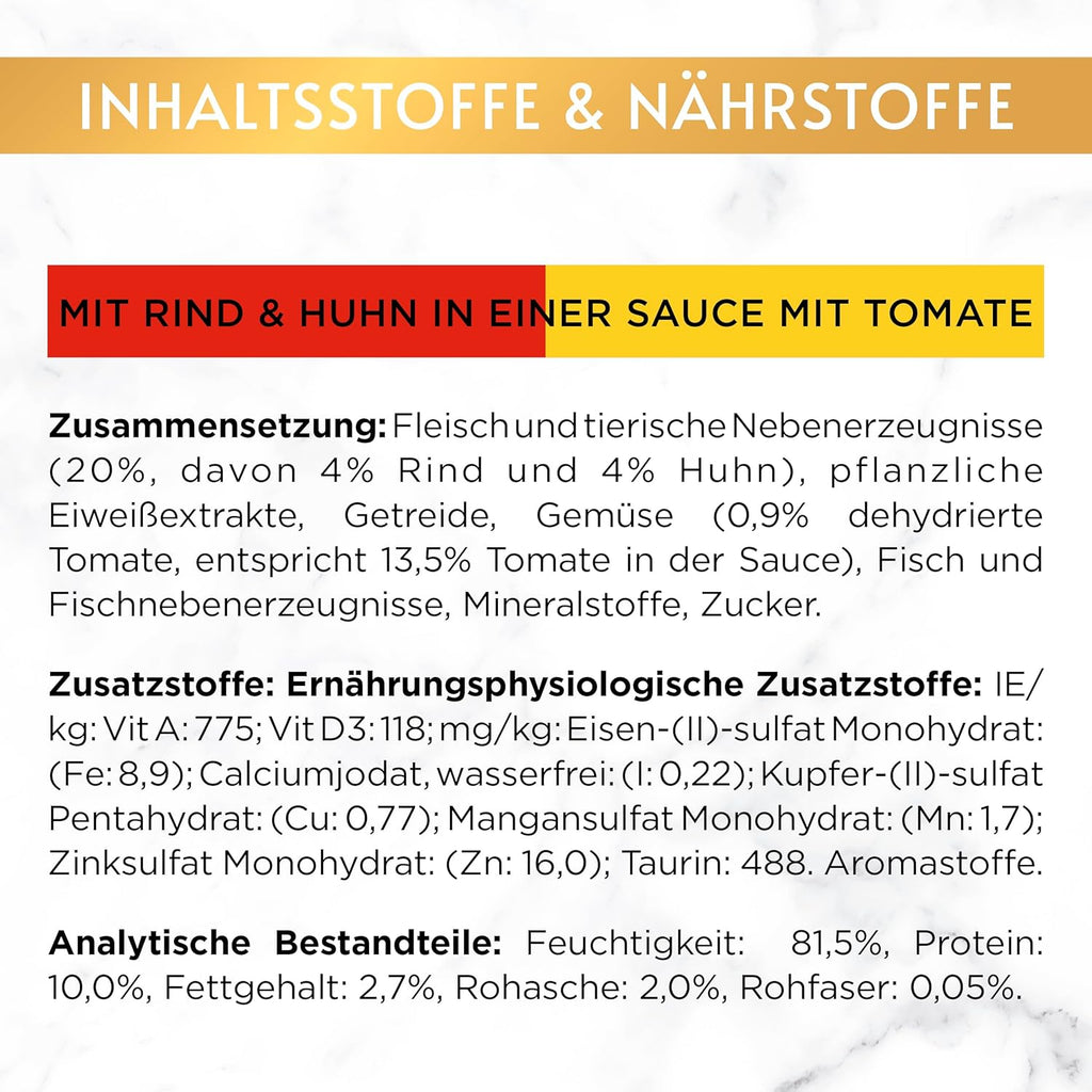 Gourmet Gold Délicatesse Katzenfutter Nass Rind & Huhn 12 x 85 g