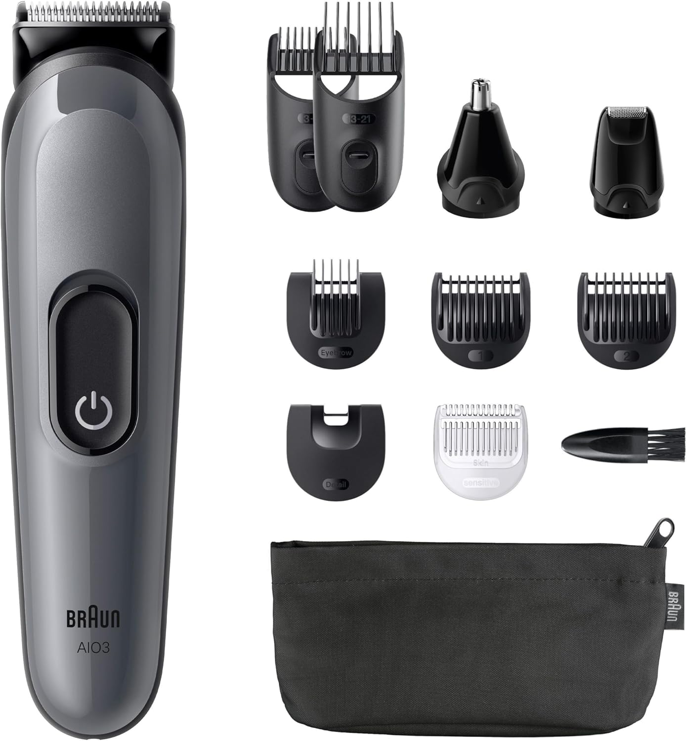 Braun Series 3 Multigroom 8in1 Bart- und Haarschneider Akku 50 Min