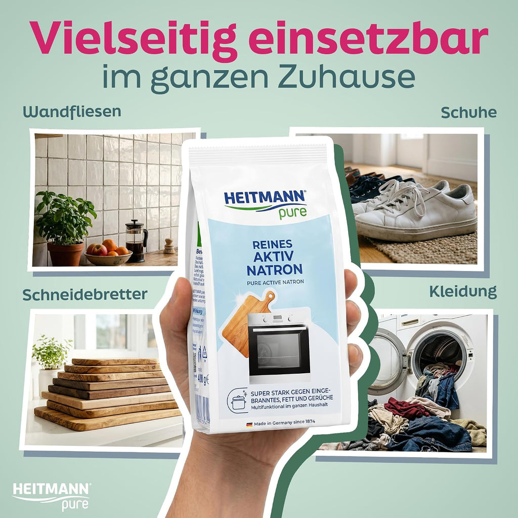 Aktiv Natron Reiniger 450 g - Fleckenentferner Fettloeser Geruchsentferner