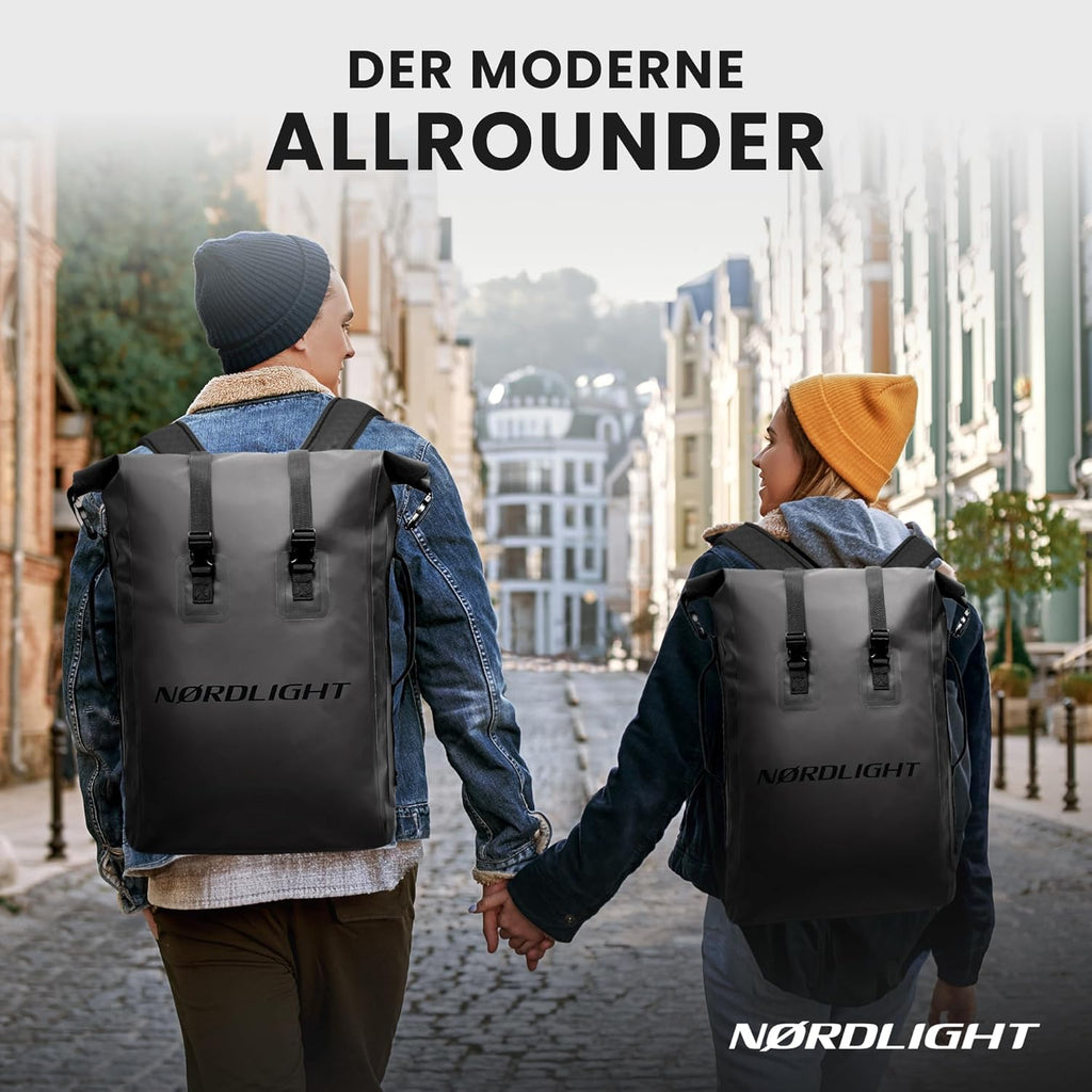 Nordlight Dry Bag wasserdichter Rolltop Rucksack gepolsterte Traeger