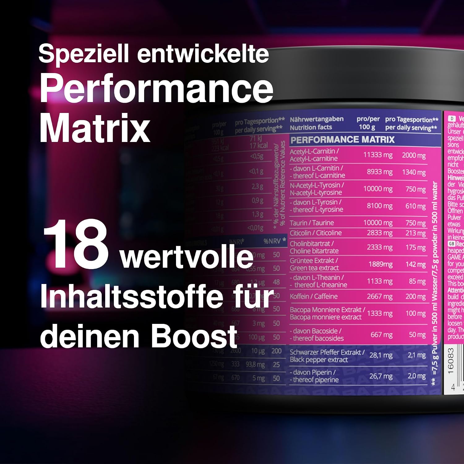 Booster Bubble Blast Energy Drink Pulver 40 Portionen Made in Germany vers
