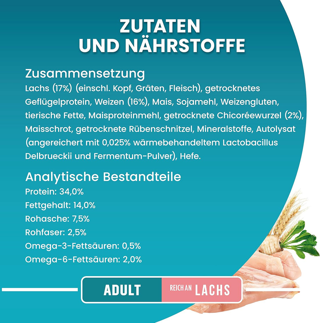 Purina ONE Bifensis Adult Trockenfutter Lachs 6x750g fuer Katzen