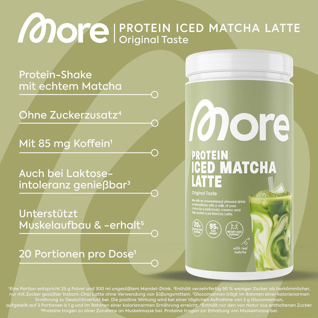 MORE Protein Iced Coffee Dark Chocolate Cookie Crumble verschiedene So