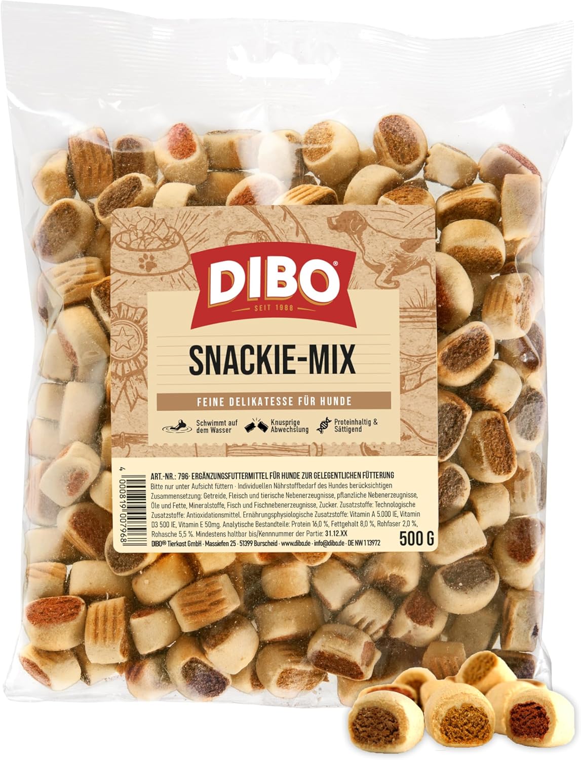 Snackie-Mix - Beutel, Backwaren als gesunde, natürliche Ernährung für Hunde