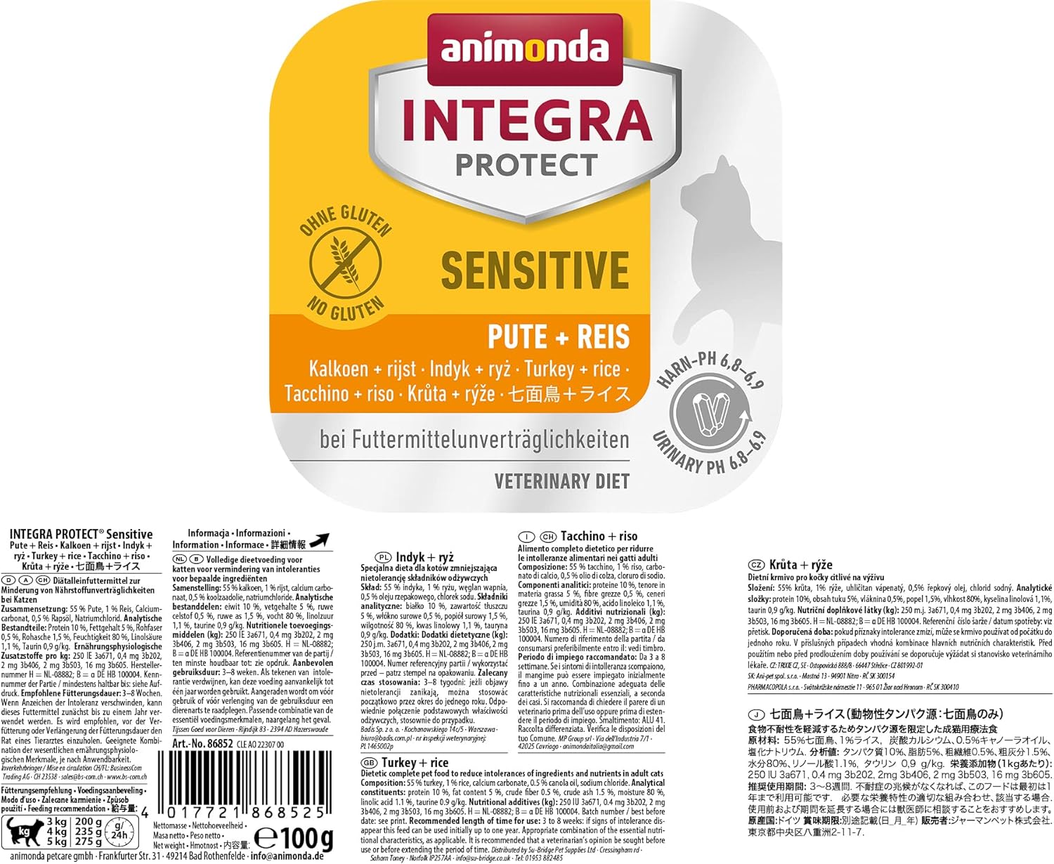 animonda Integra Protect Diaet Katzenfutter Lachs nass 16x100g